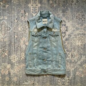 Brandy Melville Light Blue Denim Vest